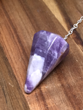 Chevron Amethyst Pendulum