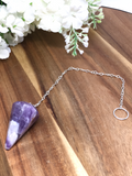 Chevron Amethyst Pendulum
