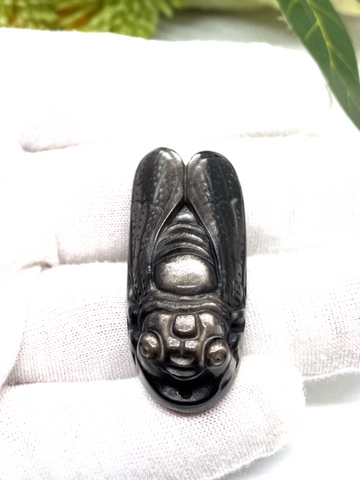 Silver Sheen Obsidian Cicada