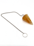 Citrine Faceted Pendulum