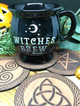 Set of 6 Witchy Coasters / Celtic Wicca Pagan Tiles - Jarrah