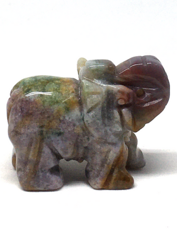 Moss Agate Elephant #216