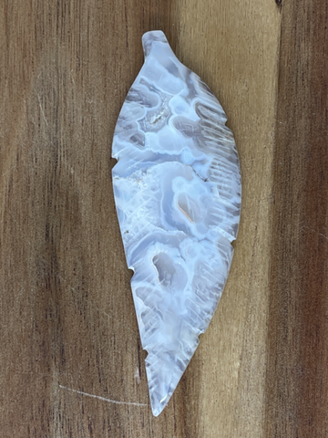 Flower Agate Feather Carving #272