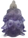 Fluorite Wolf Carving #488