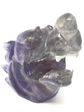 Fluorite Wolf Carving #488