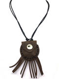 Leather Medicine Pouch with Tassels