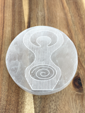 Selenite Goddess Charging Plate - 8cm