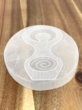 Selenite Goddess Charging Plate - 8cm