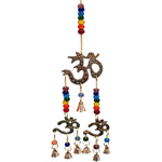 Hanging Brass Om with Bells