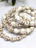 Howlite Skull Bracelets 10mm