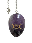 Amethyst with Triple Moon Pendulum