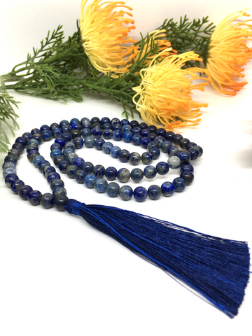 Lapis Lazuli Mala Beads - 8mm