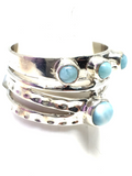Multi Larimar Sterling Silver Ring - Size 8