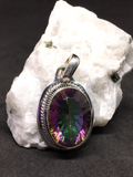 Mystic Topaz Sterling Silver Pendant - # 42