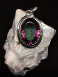 Mystic Topaz Sterling Silver Pendant - # 42