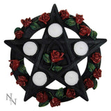 Pentagram Rose Tealight Holder - 29.5cm