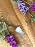 Opalite Faceted Pendulum