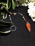 Orange Aventurine Multi-faceted Pendulum