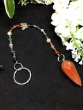 Orange Aventurine Multi-faceted Pendulum