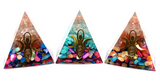 Mother of Pearl (coloured) with Goddess Resin Pyramid