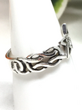 Pentagram Sterling Silver Celtic Ring