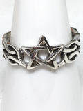 Pentagram Sterling Silver Celtic Ring