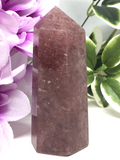 Strawberry Quartz Generator Point #328 - 8cm