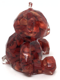 Sitting Teddy Bear - Red Coral