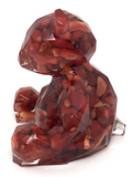 Sitting Teddy Bear - Red Coral