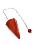 Red Jasper Faceted Pendulum
