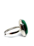 Malachite Sterling Silver Ring #17 - Adjustable