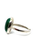Malachite Sterling Silver Ring #18 - Adjustable