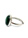 Malachite Sterling Silver Ring #23 - Adjustable