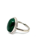 Malachite Sterling Silver Ring #24 - Adjustable