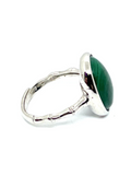Malachite Sterling Silver Ring #5 - Adjustable
