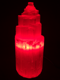 Selenite Tower Lamp 20cm