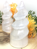 Selenite Unicorn Horn - 10cm