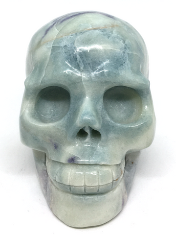Blue Aragonite Skull #273