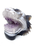 Amethyst Agate Tiger Head #196