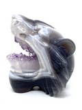 Amethyst Agate Tiger Head #196