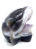 Amethyst Agate Tiger Head #196