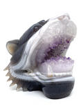 Amethyst Agate Tiger Head #196