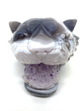 Amethyst Agate Tiger Head #196