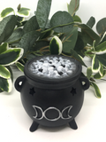 Triple Moon Cauldron Incense Cone Burner