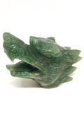 Green Strawberry Quartz Wolf Carving #344