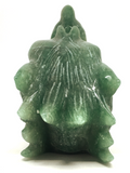 Green Strawberry Quartz Wolf Carving #344