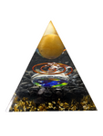 Orgonite Pyramid #1 - Yellow Aventurine & Black Obsidian 6cm