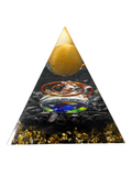 Orgonite Pyramid #1 - Yellow Aventurine & Black Obsidian 6cm