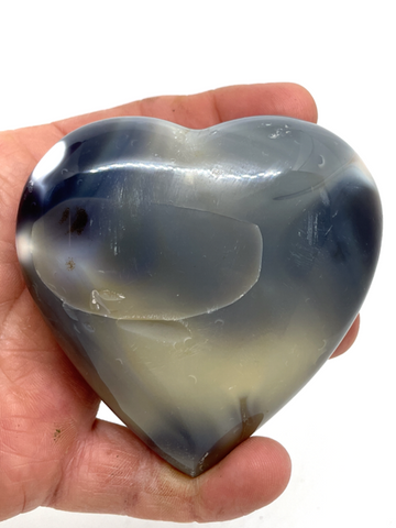Orca Agate Heart #162 - 7.3cm