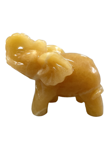 Yellow Calcite Elephant #188